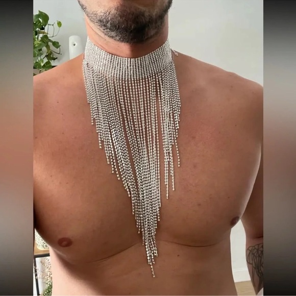 Luxury Crystal Tassel Choker Necklace - Picture 10 of 11